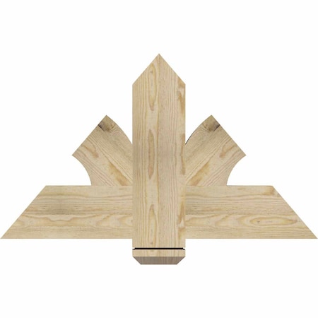 Ekena Millwork Redmond Rough Sawn Timber Gable Bracket, Douglas Fir, 36"W x 21"H x 2"D x 6"F, 14/12 Pitch GBW036X21X0206RED00RDF